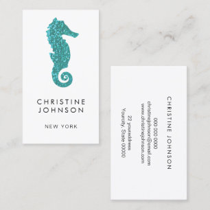 seahorse design business card