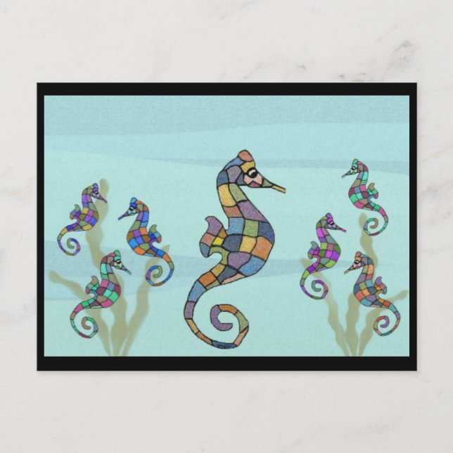 Seahorse Family Fun Postcard (Front)