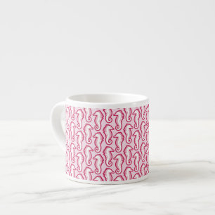 Seahorse Frolic Espresso Mug - Pink