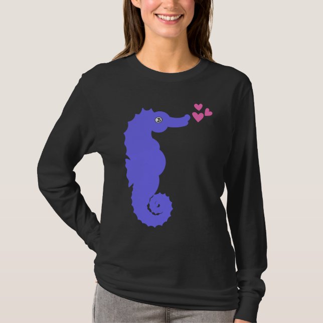 Seahorse Hearts Aquatic Sea Animal Fish Hippocampu T-Shirt (Front)