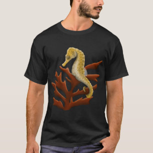 Seahorse Holding Seaweed Painting T-Shirt