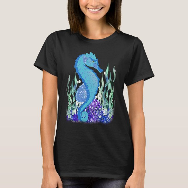 Seahorse I Aquatic Ocean I Sea Horse T-Shirt (Front)