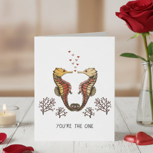 Seahorse I Love You Romance Anniversary Card