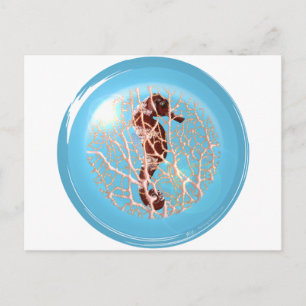 Seahorse In A Bubble Postcard