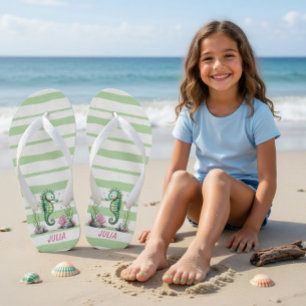 Seahorse in the Garden of Tides Kid's Jandals