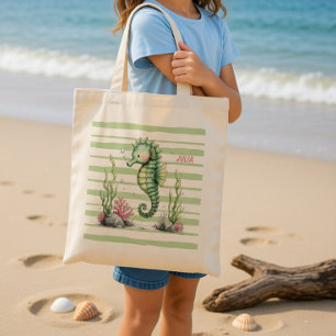 Seahorse in the Garden of Tides Tote Bag
