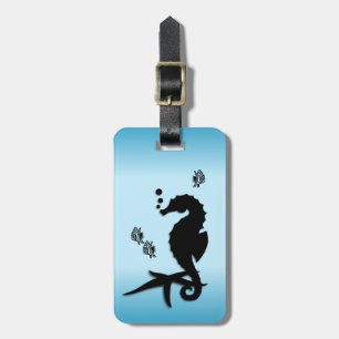 Seahorse Into the Blue Luggage Tag