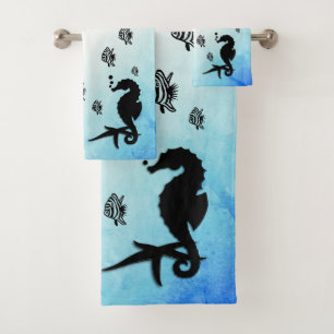 Seahorse Into the Green Bath Towel Set