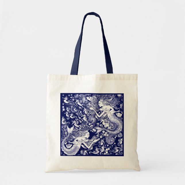 Seahorse kingdom tote bag (Front)