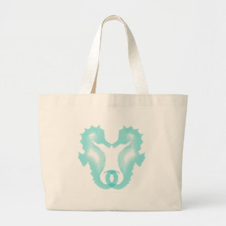 Seahorse Kiss Large Tote Bag