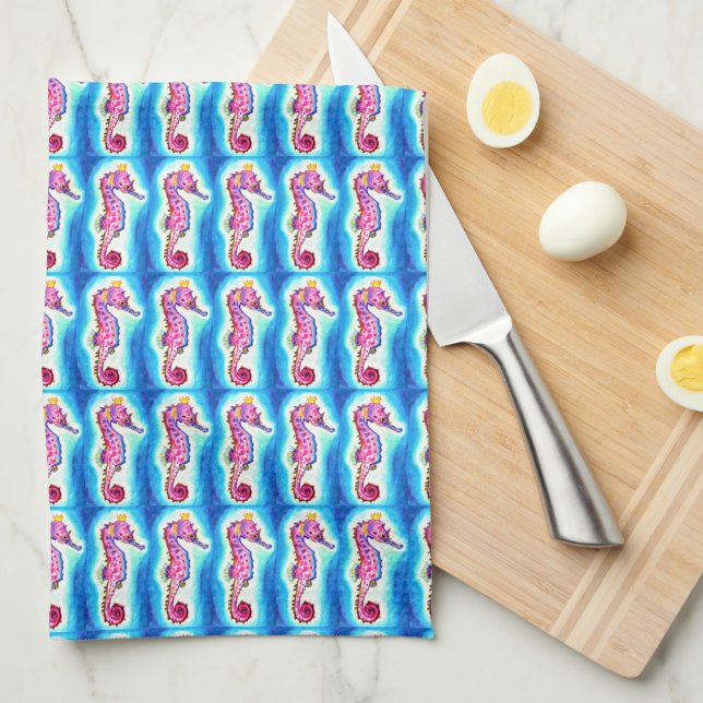 Seahorse Kitchen Towel (Quarter Fold)