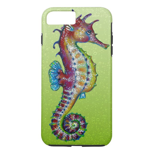 Seahorse Lime Green Case-Mate iPhone Case (Back)