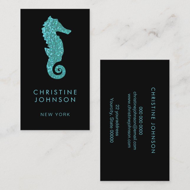 seahorse logo business card (Front/Back)