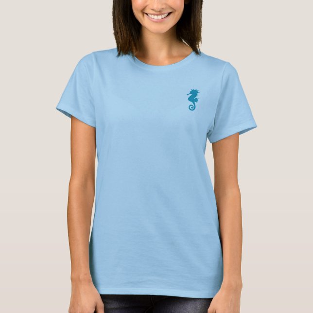 Seahorse Logo Customizable Image & Color T-Shirt (Front)