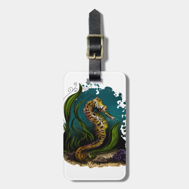 Seahorse Luggage Tag (Front Vertical)
