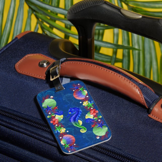 Seahorse  luggage tag (Front Insitu 1)