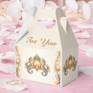 Seahorse luxury beach wedding favour box