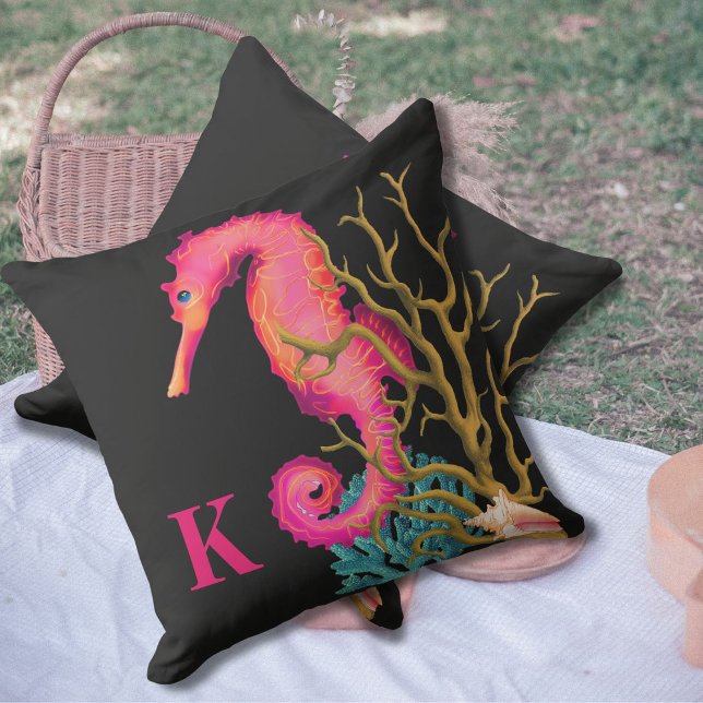 Seahorse Marine Pink Coastal Cushion (Creator Uploaded)