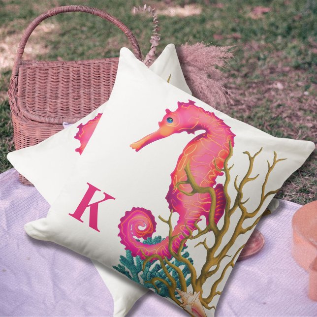 Seahorse Marine Pink Coastal Cushion (Creator Uploaded)