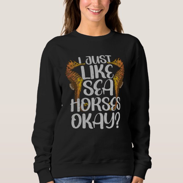 Seahorse Mermaid Fish Water Ocean Sweatshirt (Front)