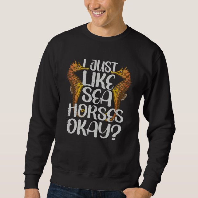 Seahorse Mermaid Fish Water Ocean Sweatshirt (Front)