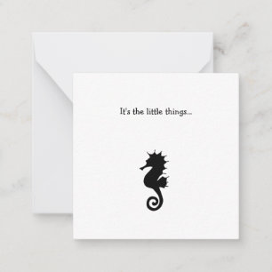 Seahorse Mini Thank You Note Card