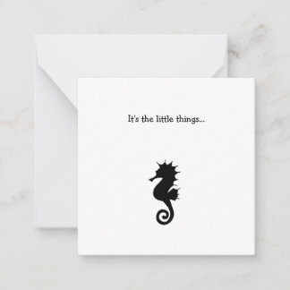 Seahorse Mini Thank You Note Card