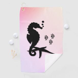 Seahorse Name Golf Towel
