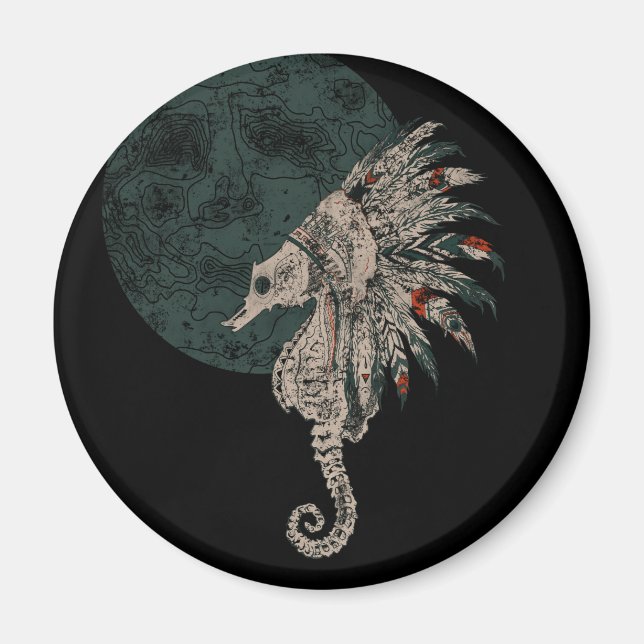 seahorse native night magnet (Front)