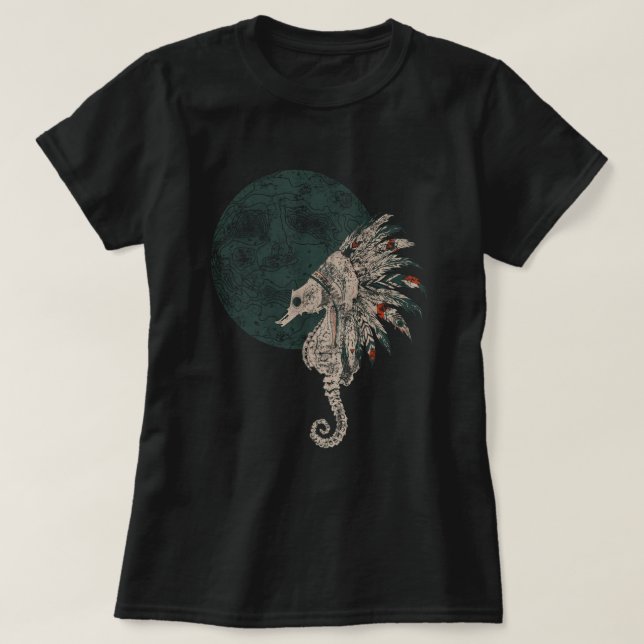 seahorse native night T-Shirt (Design Front)