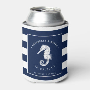 Seahorse   Nautical Themed Wedding Can Cooler