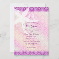 Seahorse Pair Purple Tropical Beach Wedding