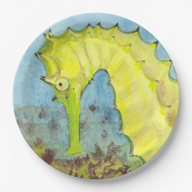 Seahorse Paper Plate (Front)