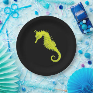 Seahorse Paper Plate
