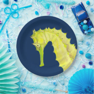 Seahorse Paper Plate