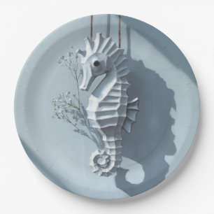 Seahorse Paper Plate