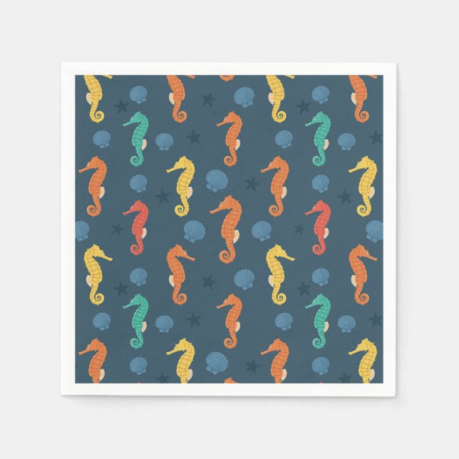 Seahorse Pattern Napkin (Front)