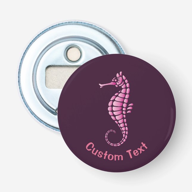 Seahorse Pink Bottle Opener (Front)