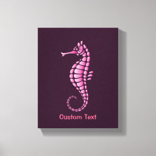 Seahorse Pink Canvas Print