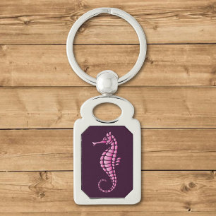 Seahorse Pink Key Ring