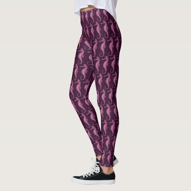 Seahorse Pink Leggings (Left)