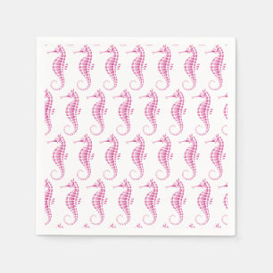 Seahorse Pink Napkin