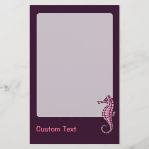 Seahorse Pink Stationery