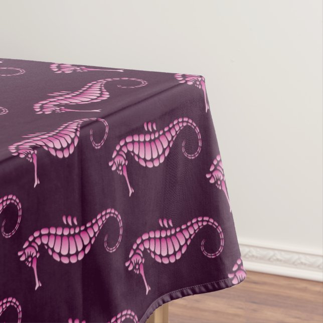 Seahorse Pink Tablecloth (In Situ)