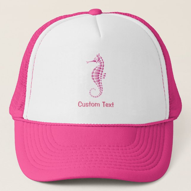 Seahorse Pink Trucker Hat (Front)