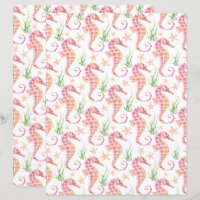 Seahorse Scrapbook Paper
