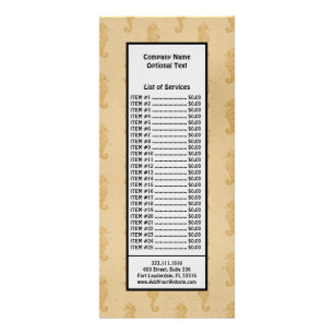 Seahorse Sea Animal Lover Vintage Style Rack Card
