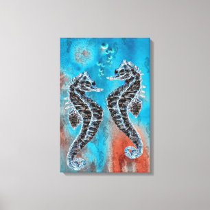 Seahorse - sea horse canvas print