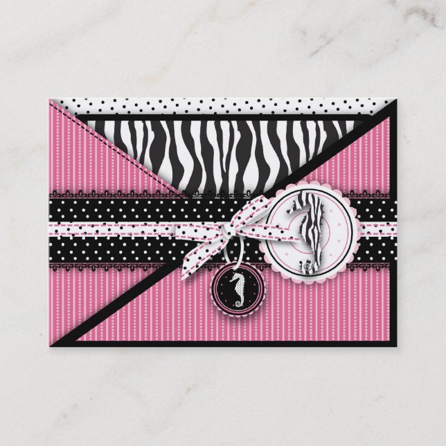 Seahorse Sensation Pink Reminder Card (Front)
