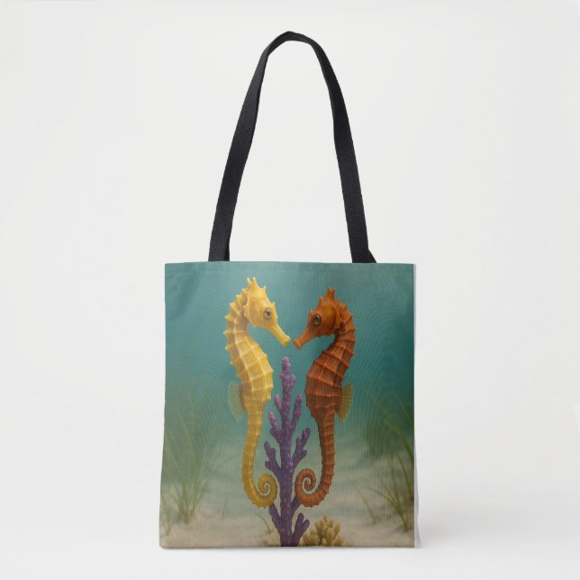 Seahorse Serenade Tote Bag (Front)